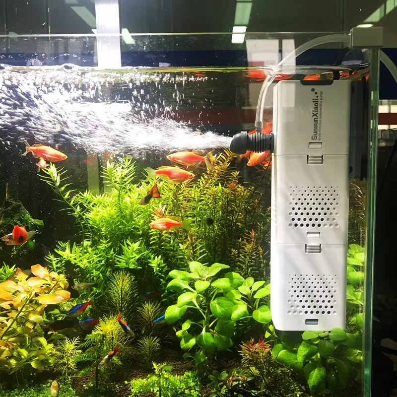 Fish Tank Filter Pump - Aquarium Innenfilter 4-in-1 Ultra-Leiser Einstellbarer Tauchfilter