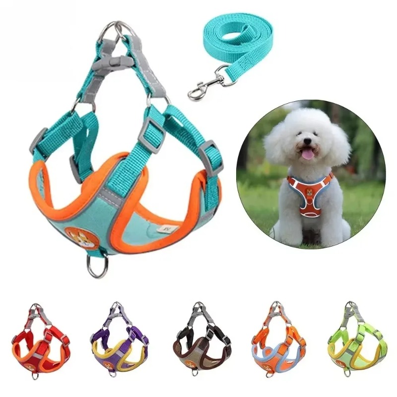 No Pull Dog Harness - Zugsicheres Hundegeschirr-Set mit Leine, verstellbares Geschirr
